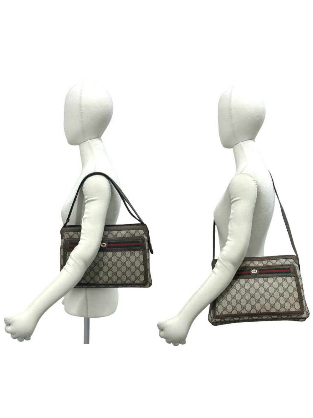 Gucci Vintage Sherry Line GG Pattern Logo Leather Shoulder Bag Brown - Picture 2 of 10